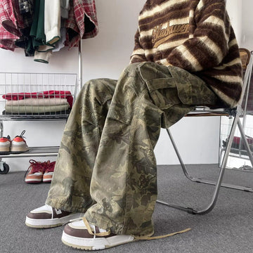 Aidase Camouflage Cargo Man Pants Menswear Men's Clothing Products Work Wear Trousers Male High Quality aidase-shop